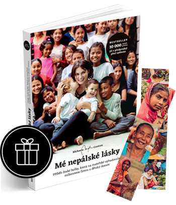 Kniha: Mé nepálské lásky, 2 záložky, dárek
